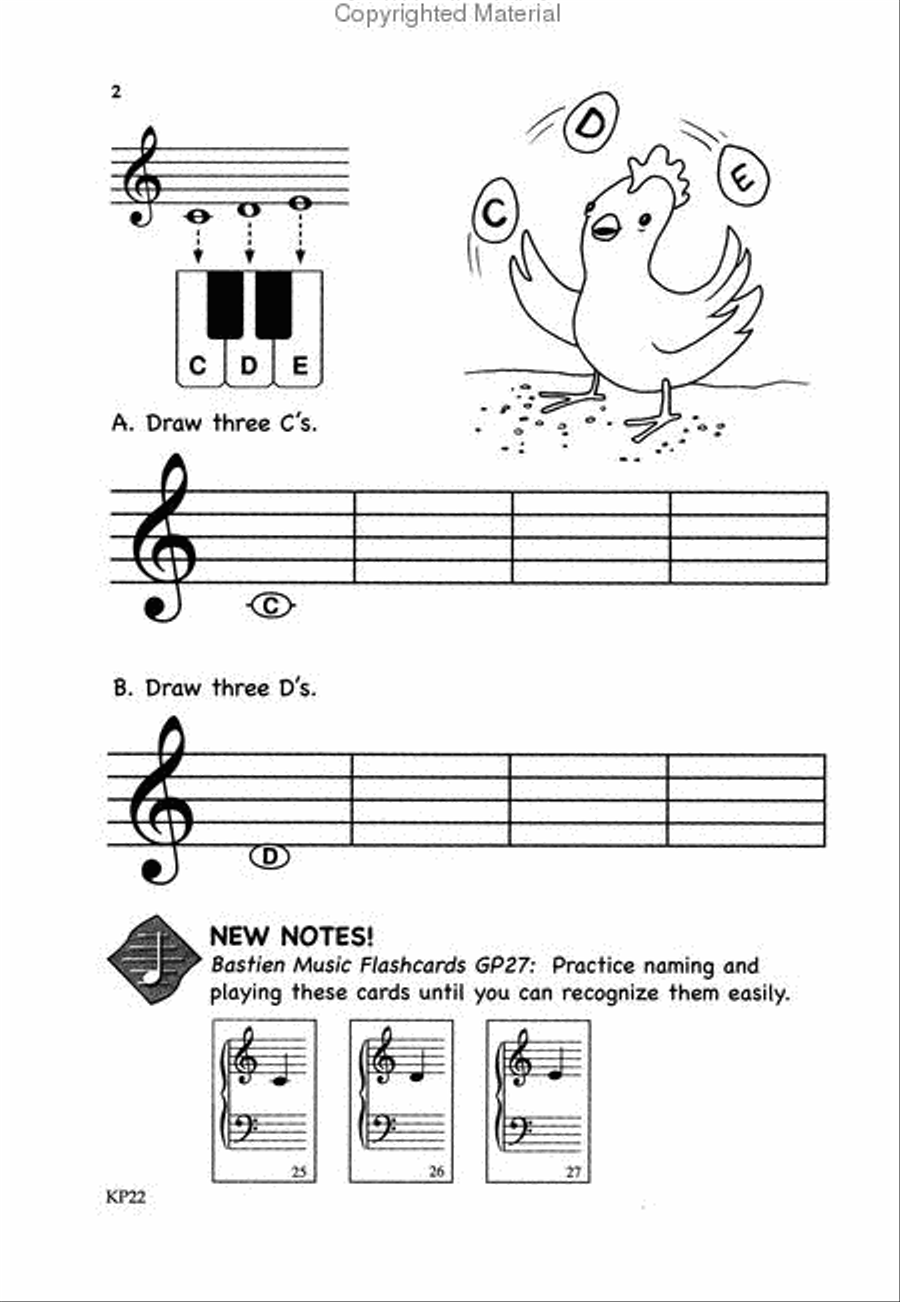 Bastien Theory Boosters: Middle C Note Speller Piano Method scores gallery preview page 2