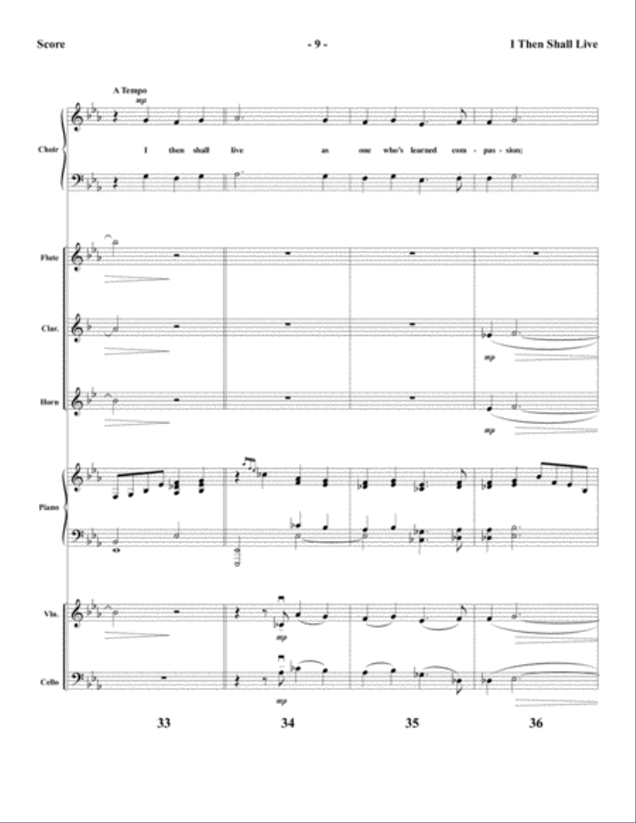 I Then Shall Live - Instrumental Ensemble Score and Parts Choir scores gallery preview page 11
