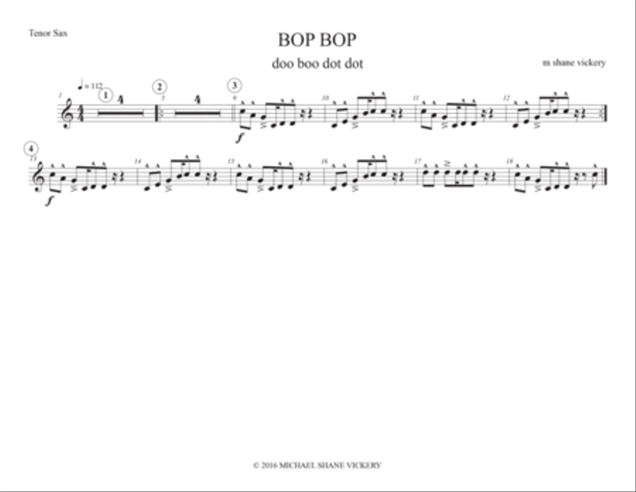 Bop Bop (doo boo dot dot) Marching Band scores gallery preview page 6