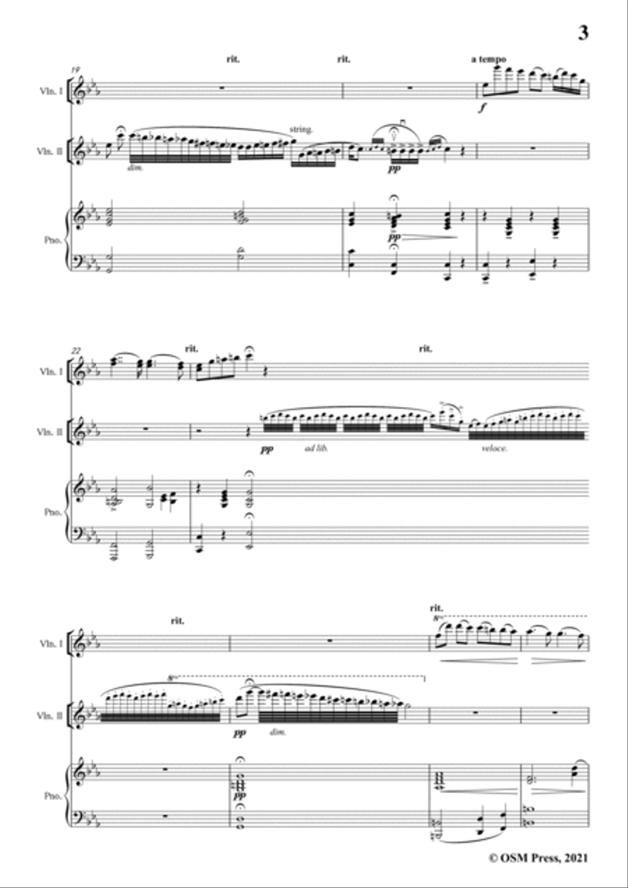 Sarasate-Zigeunerweisen(Gypsy Airs),Op.20,for 2 Violins Piano Violin Solo scores gallery preview page 5
