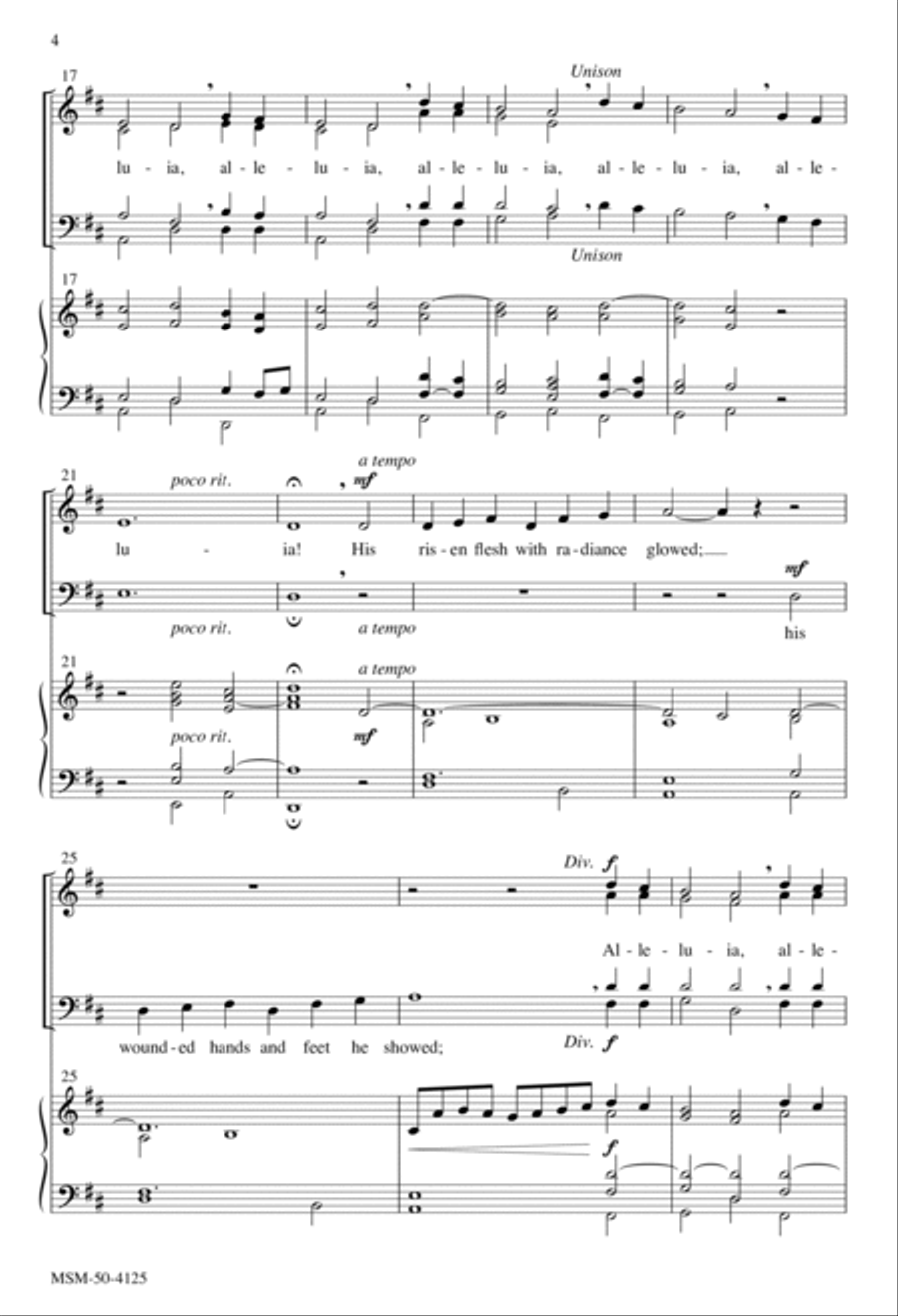 That Easter Day with Joy Was Bright 4-Part scores gallery preview page 4