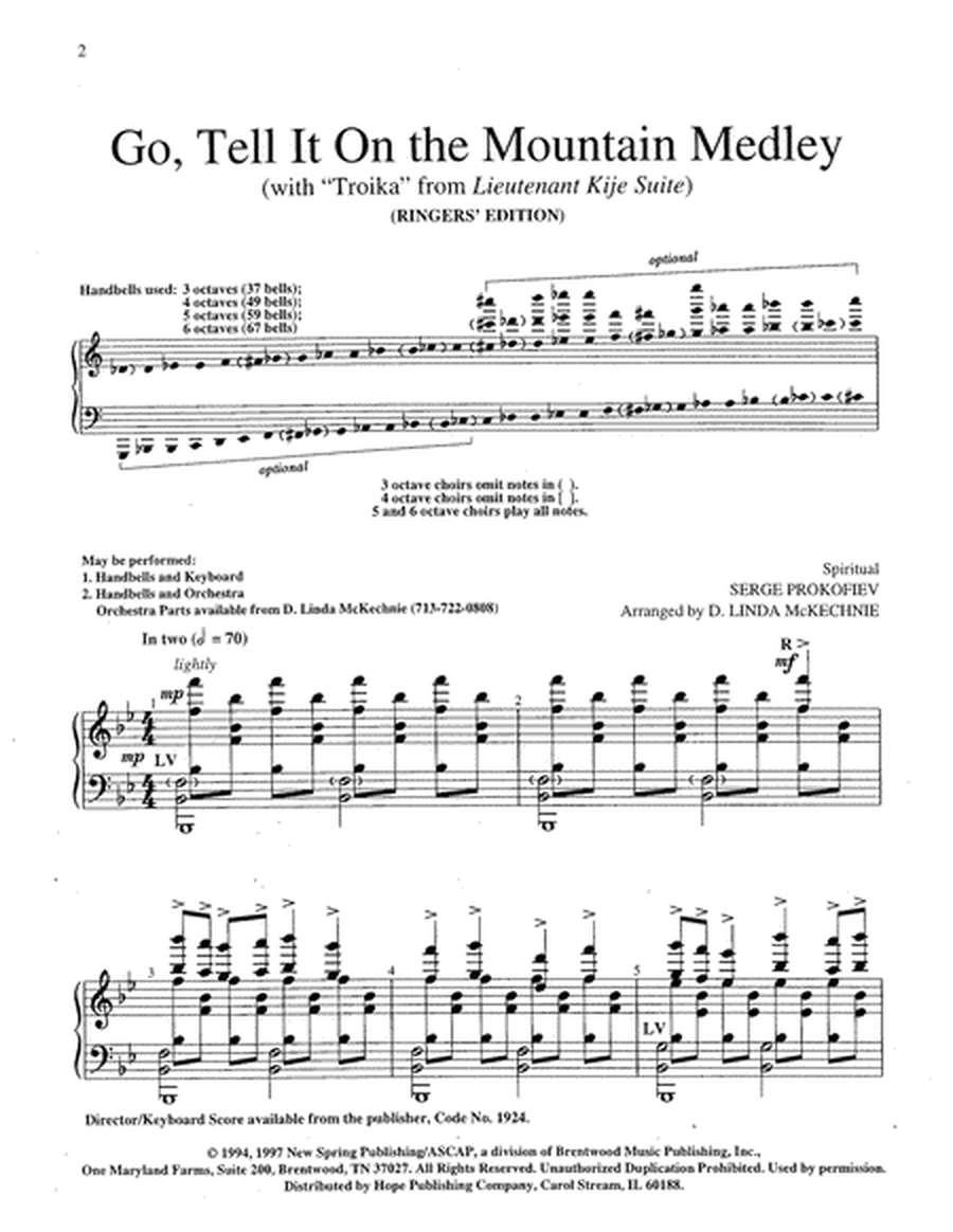 Go, Tell It on the Mountain Medley image number null