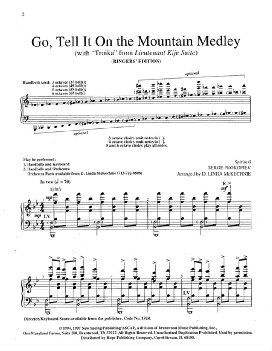 Go, Tell It on the Mountain Medley image number null