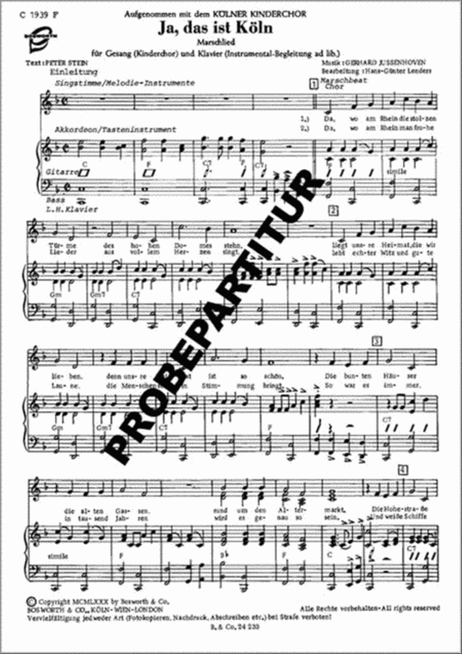 Ja, das ist Köln Women's Choir scores gallery preview page 1