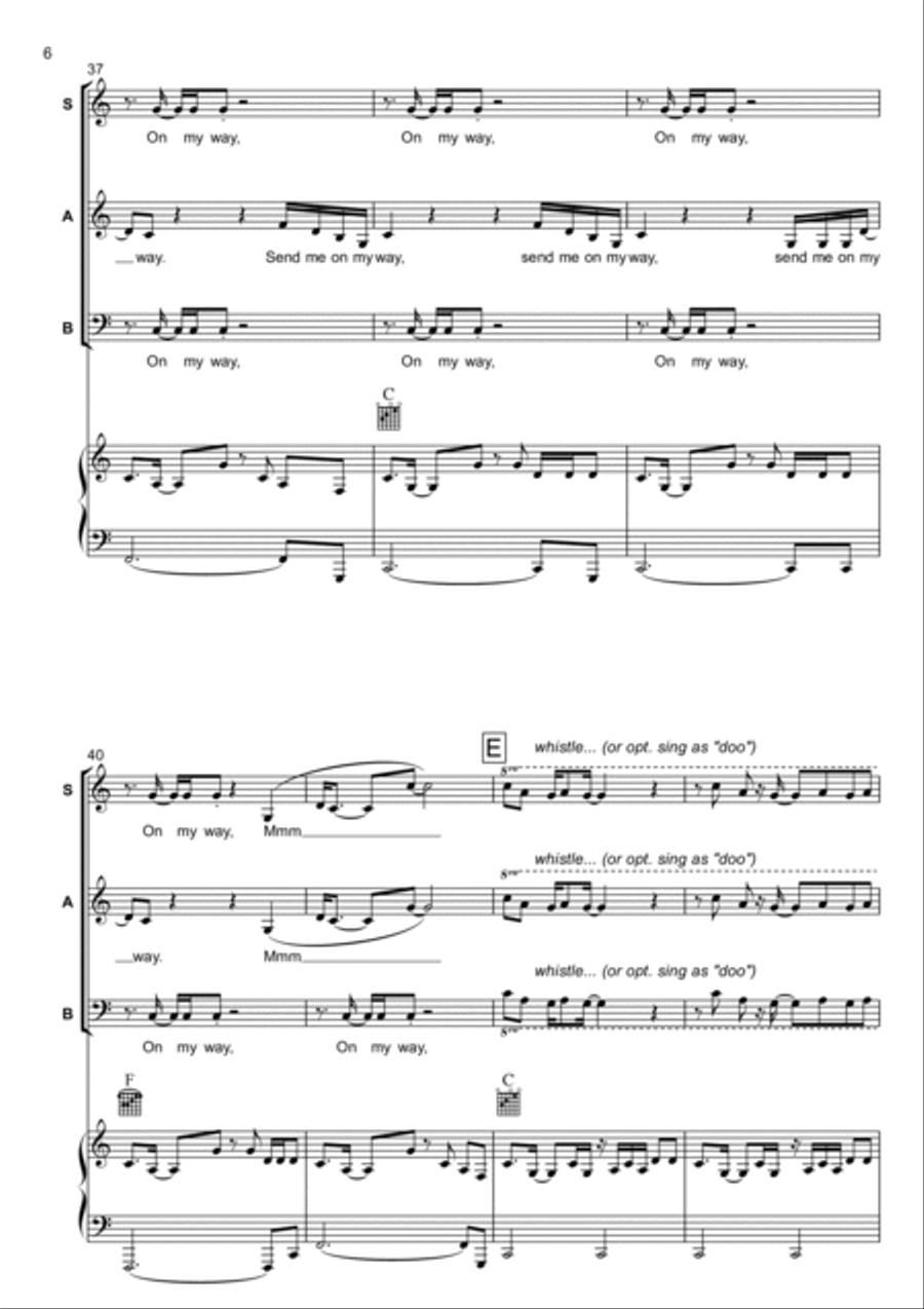 Send Me On My Way 3-Part scores gallery preview page 6