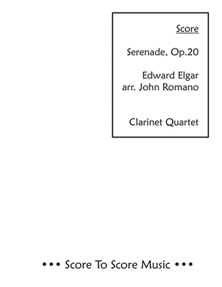 Book cover for Elgar - Serenade (Clarinet Quartet)