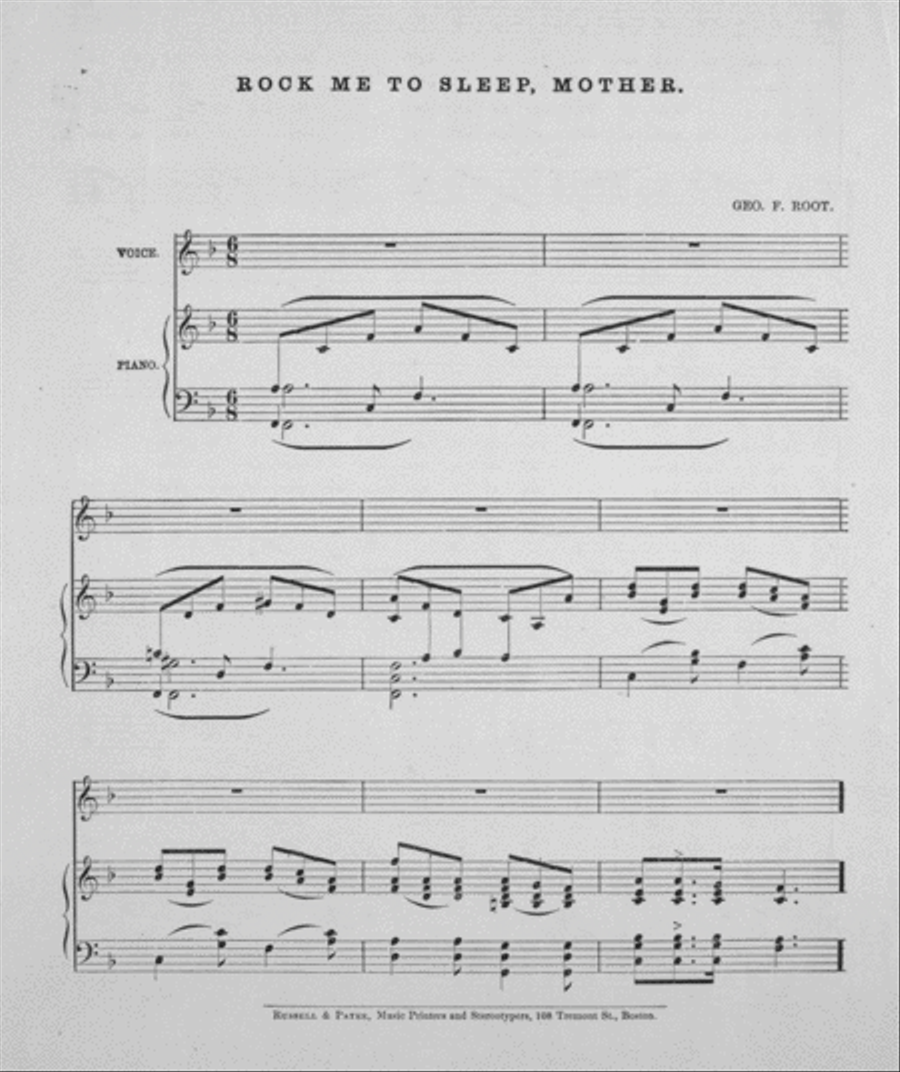 Rock Me To Sleep, Mother. Ballad Voice scores gallery preview page 2