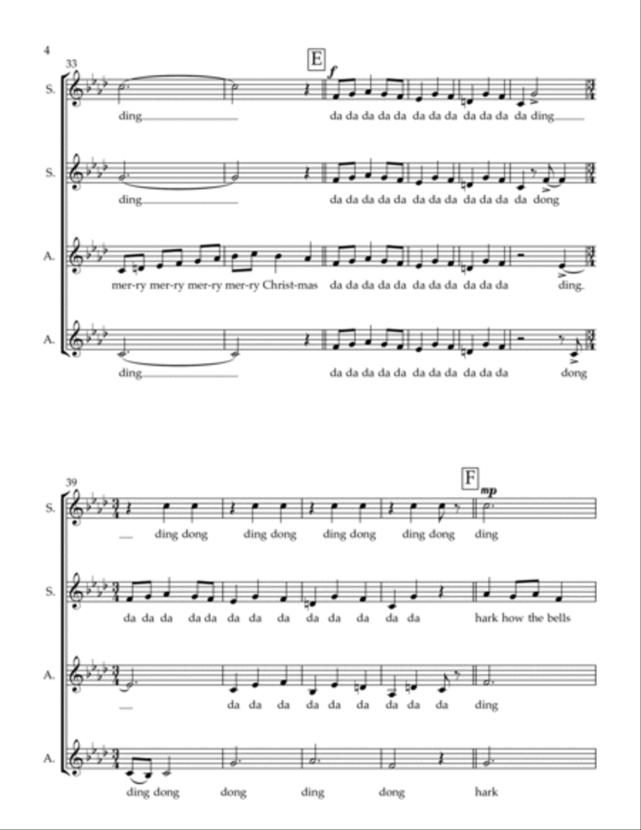 Carol Of The Bells Carol Of The Bells SSAA scores gallery preview page 4