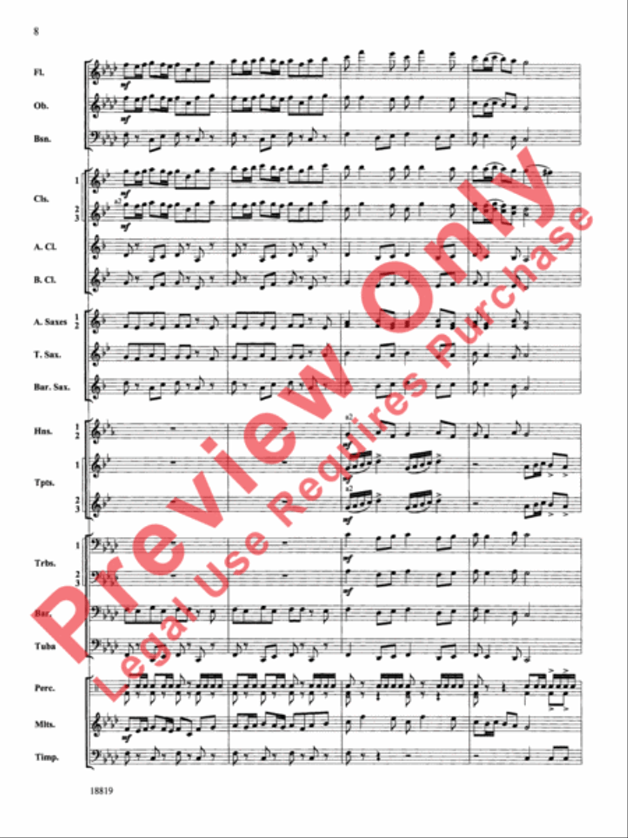 Grays Harbor March Concert Band scores gallery preview page 9