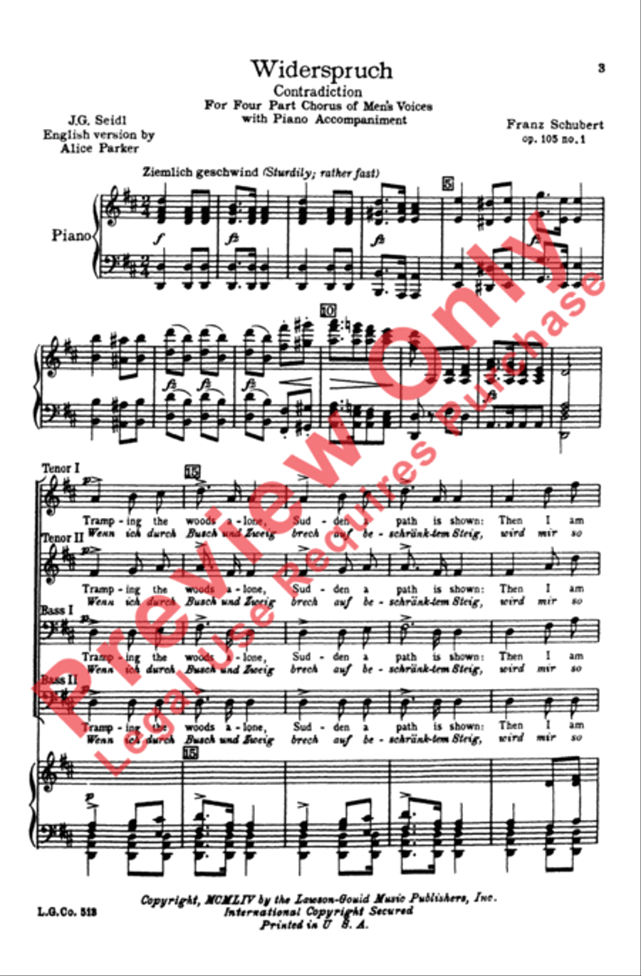 Widerspruch Men's Choir scores gallery preview page 2