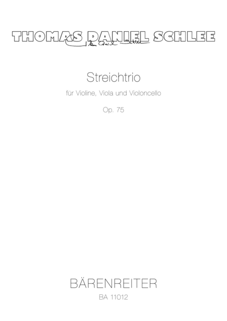 String Trio for Violin, Viola and Violoncello op. 75