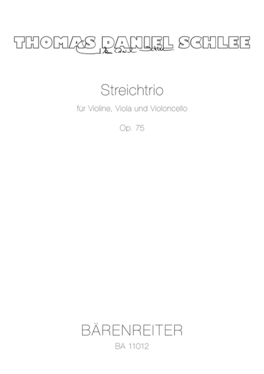 String Trio for Violin, Viola and Violoncello op. 75
