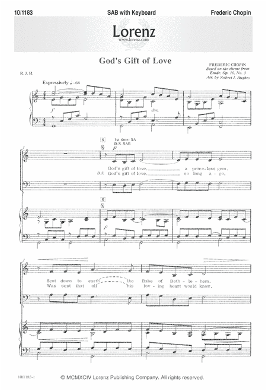 God's Gift of Love God's Gift of Love 3-Part scores gallery preview page 1