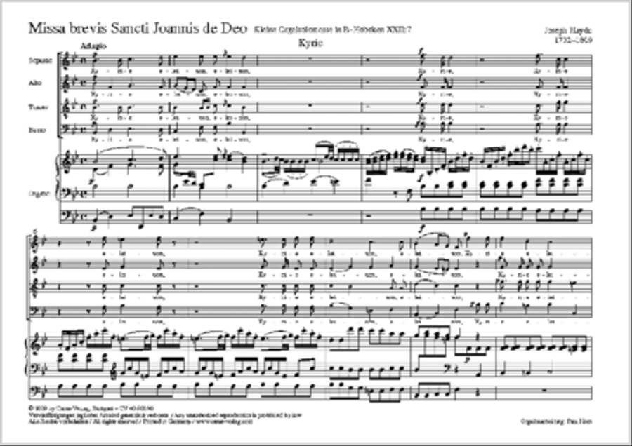 Missa brevis Sti. Joannis de Deo (Kleine Orgelsolomesse) 4-Part scores gallery preview page 26
