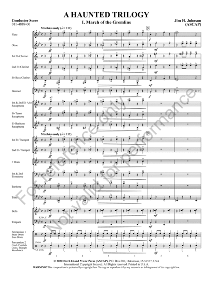 A Haunted Trilogy A Haunted Trilogy Concert Band scores gallery preview page 4