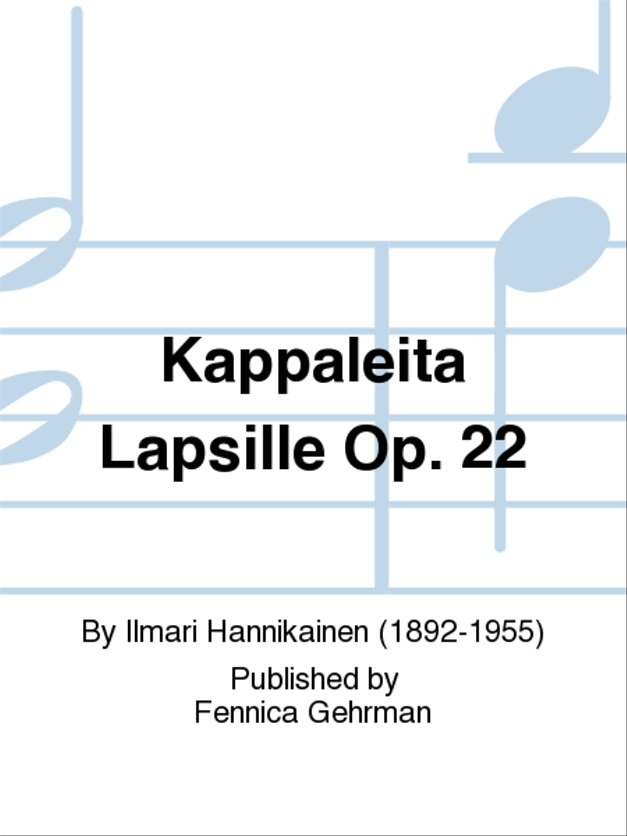 Kappaleita lapsille / Pieces for children op 22 Piano Solo scores gallery preview page 1