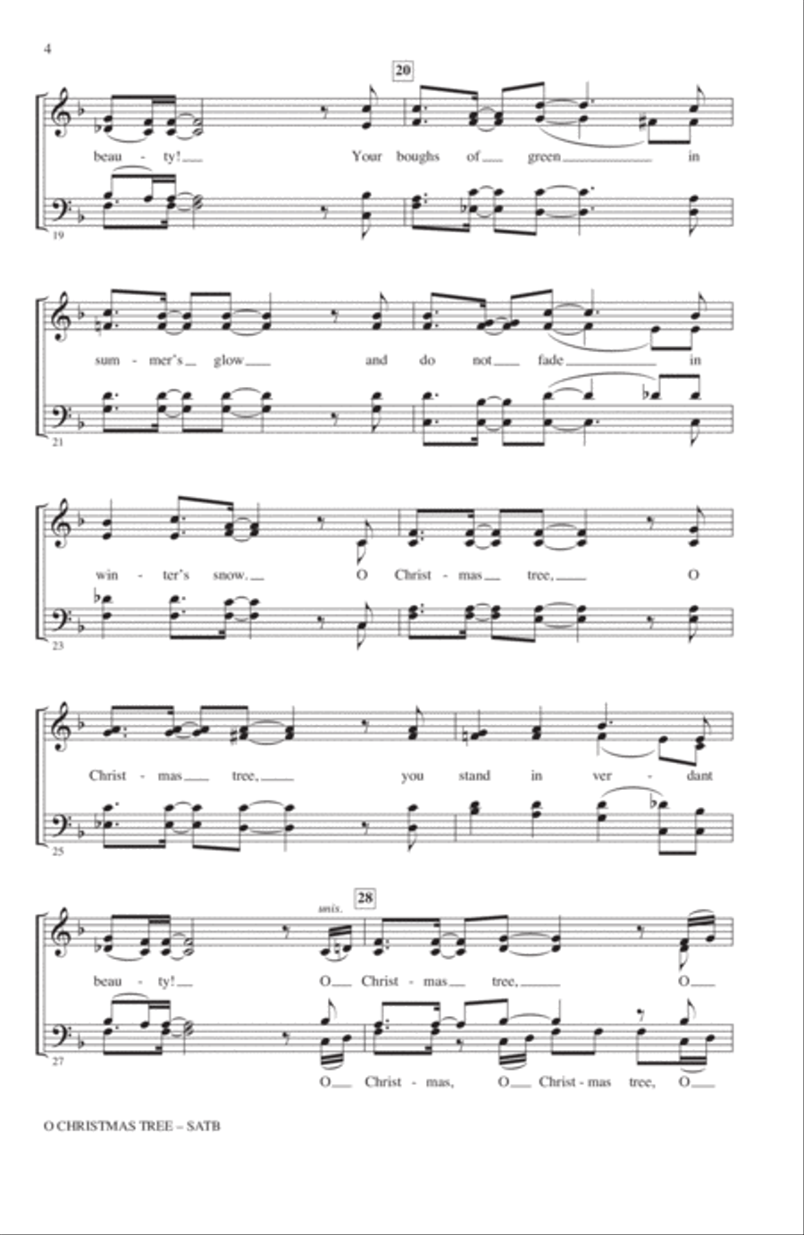 O Christmas Tree O Christmas Tree 4-Part scores gallery preview page 3
