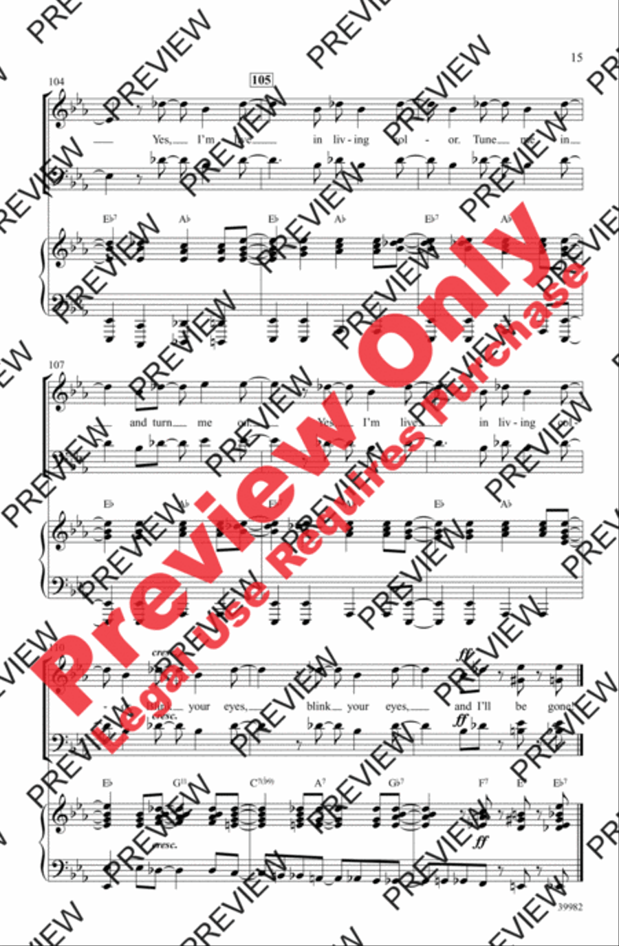 Live in Living Color Live in Living Color 4-Part scores gallery preview page 15
