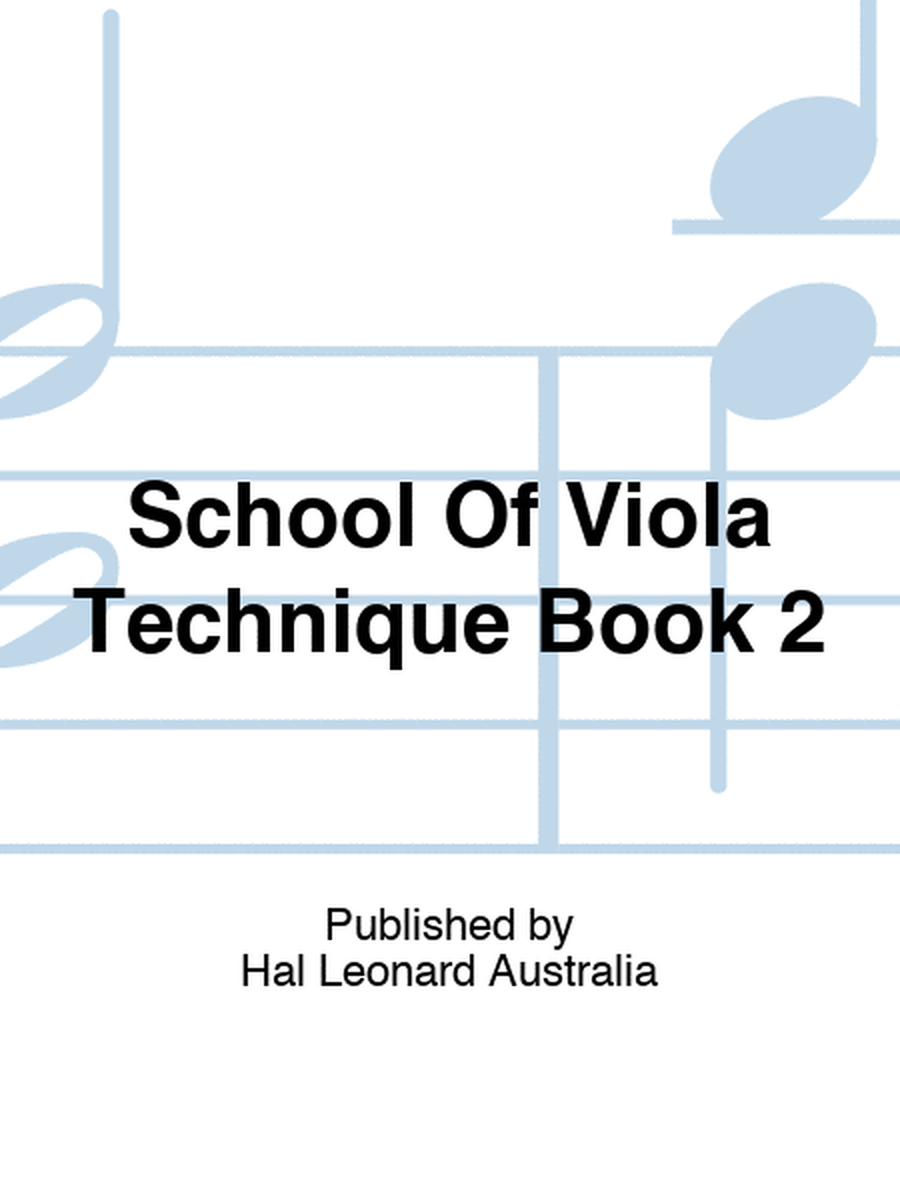 Schradieck - School Of Viola Technique Book 2