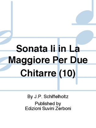 Book cover for Sonata Ii in La Maggiore Per Due Chitarre (10)