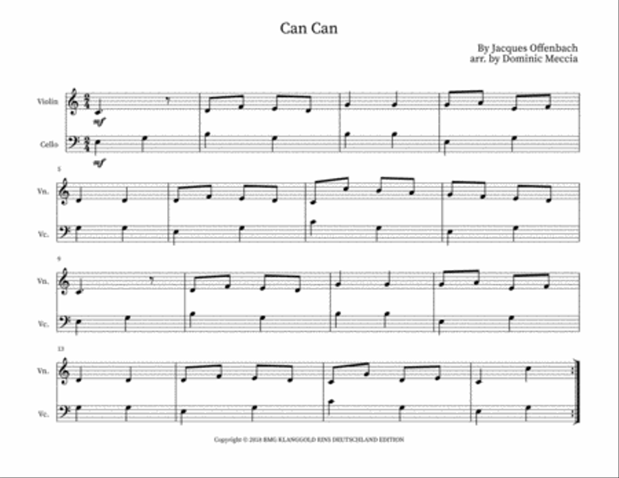 Can Can String Duet scores gallery preview page 1