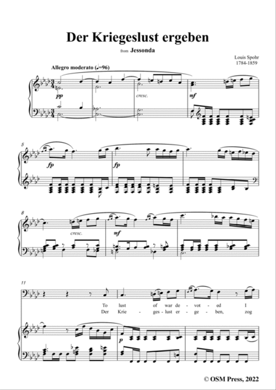 Spohr-Der Kriegeslust ergeben,in f minor Voice scores gallery preview page 3