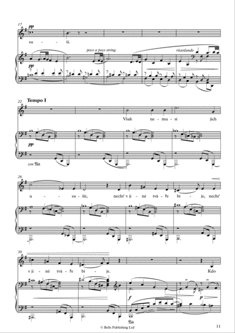 A les je tichy kolem kol, Op. 55 No. 3 (G Major) Voice Solo scores gallery preview page 2