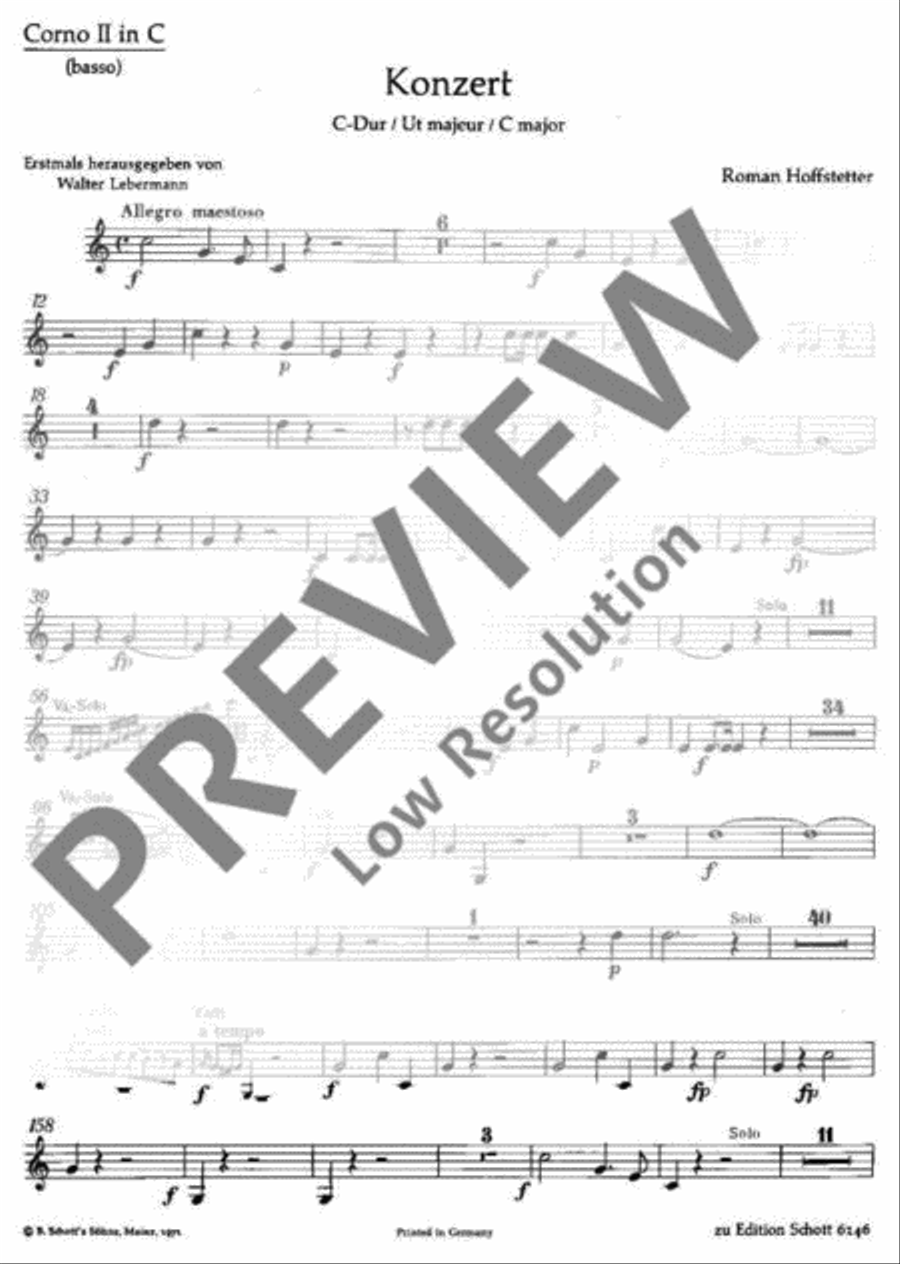 Concerto C Major Horn scores gallery preview page 2
