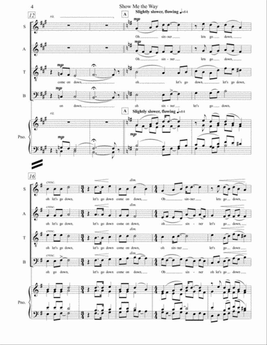 Show Me the Way Show Me the Way Choir scores gallery preview page 4