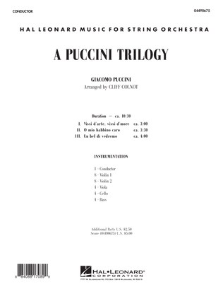 Book cover for A Puccini Trilogy - Full Score