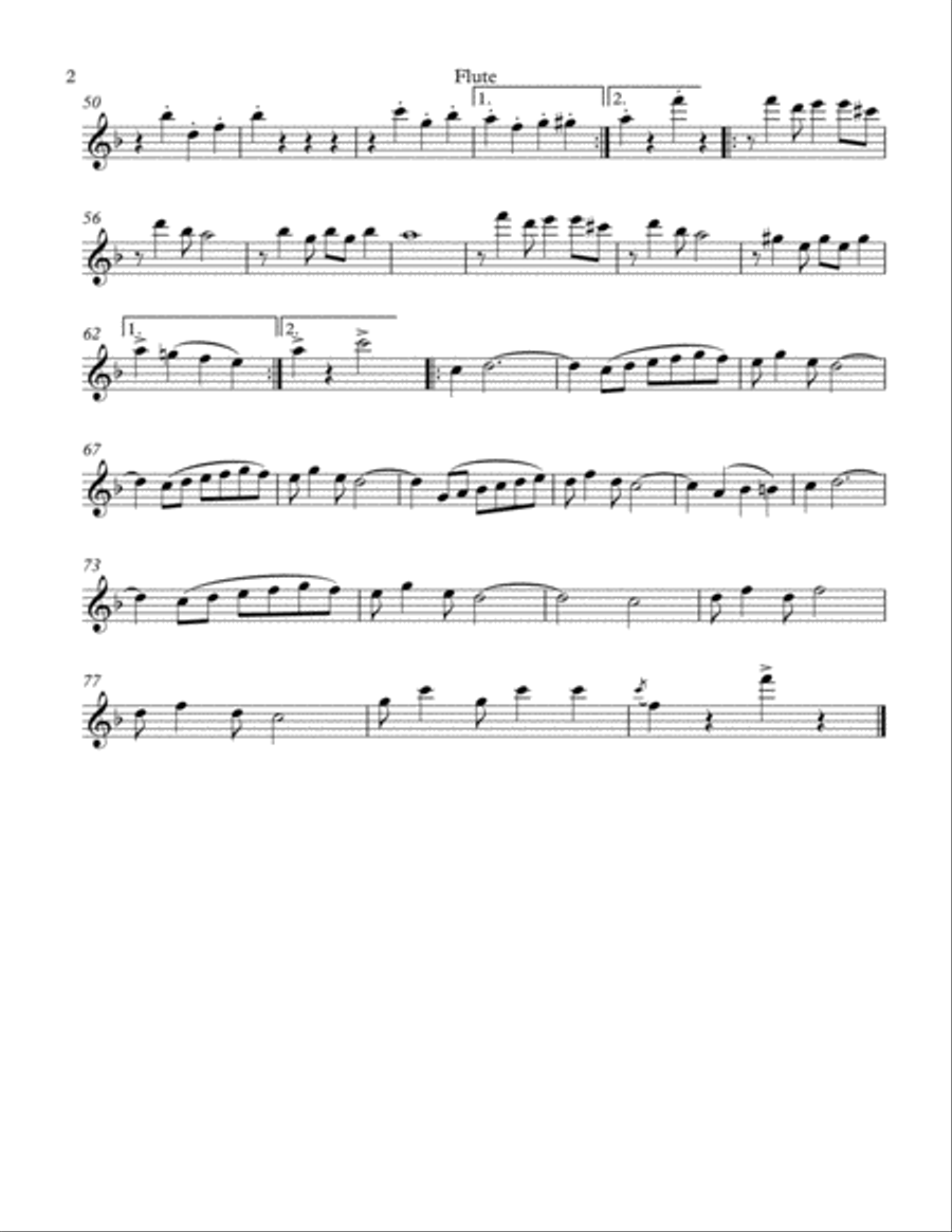 Ma Ragtime Baby, Two Step (1898), by Fred S. Stone, arranged for Flute & String Trio Small Ensemble scores gallery preview page 5