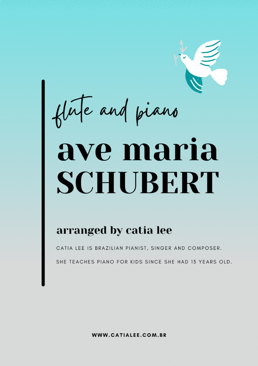 Ave Maria - Schubert for flute and piano F Major Flute Solo scores gallery preview page 1