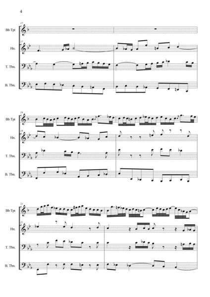 BACH - NUN KOMM, DER HEIDEN HEILAND - BWV 659 - Arr. for Brass quartet image number null