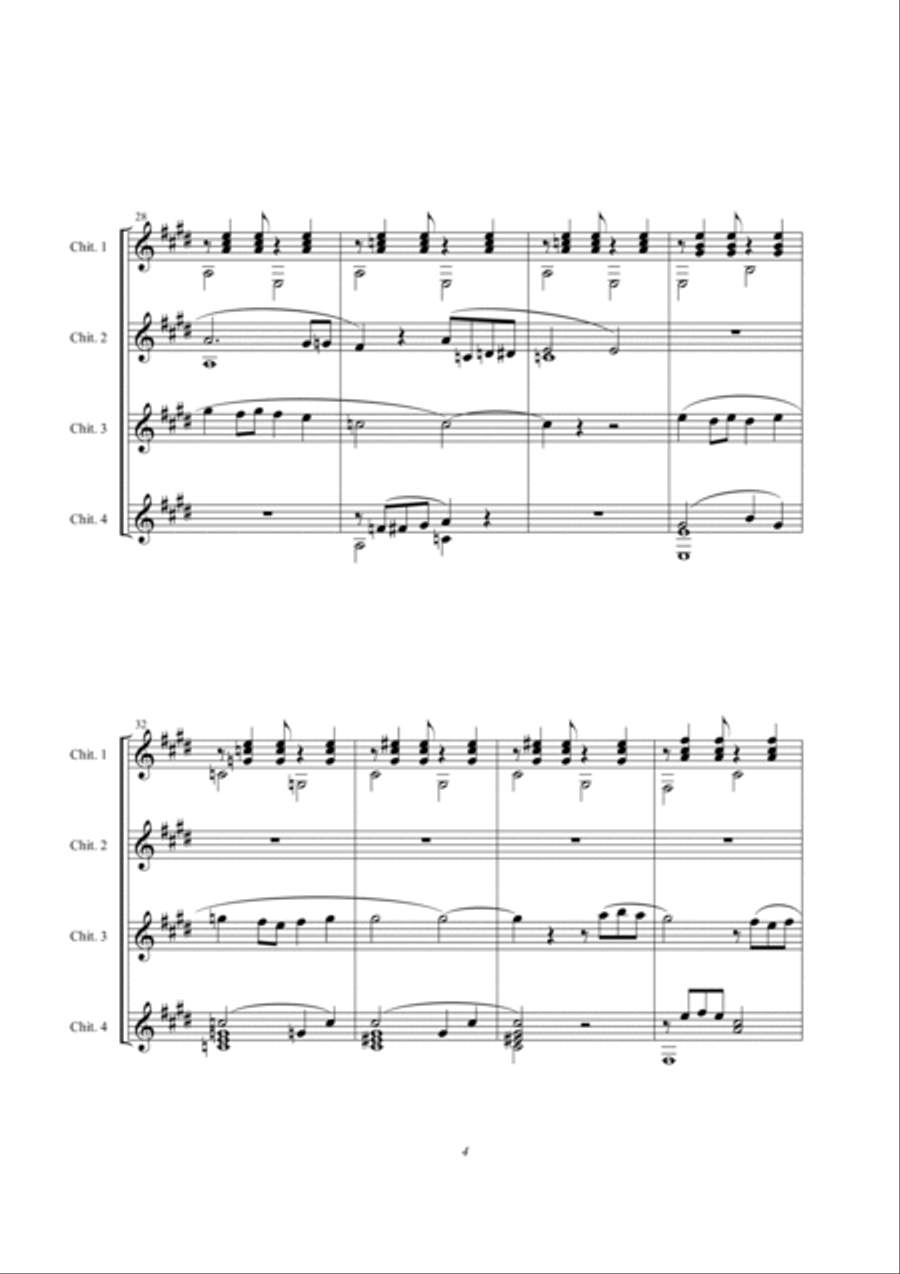Tango pour quatre amis (score) Classical Guitar scores gallery preview page 4