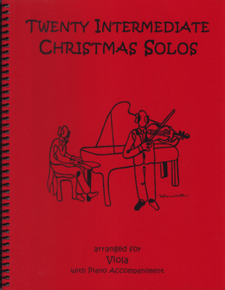 Book cover for Twenty Intermediate Christmas Solos for Viola & Piano
