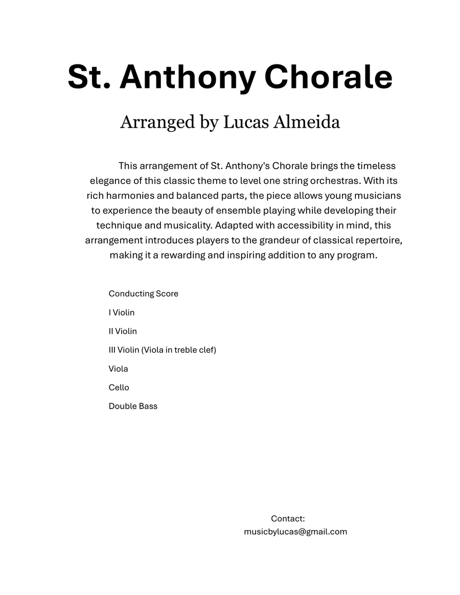 St. Anthony's Chorale String Orchestra scores gallery preview page 2