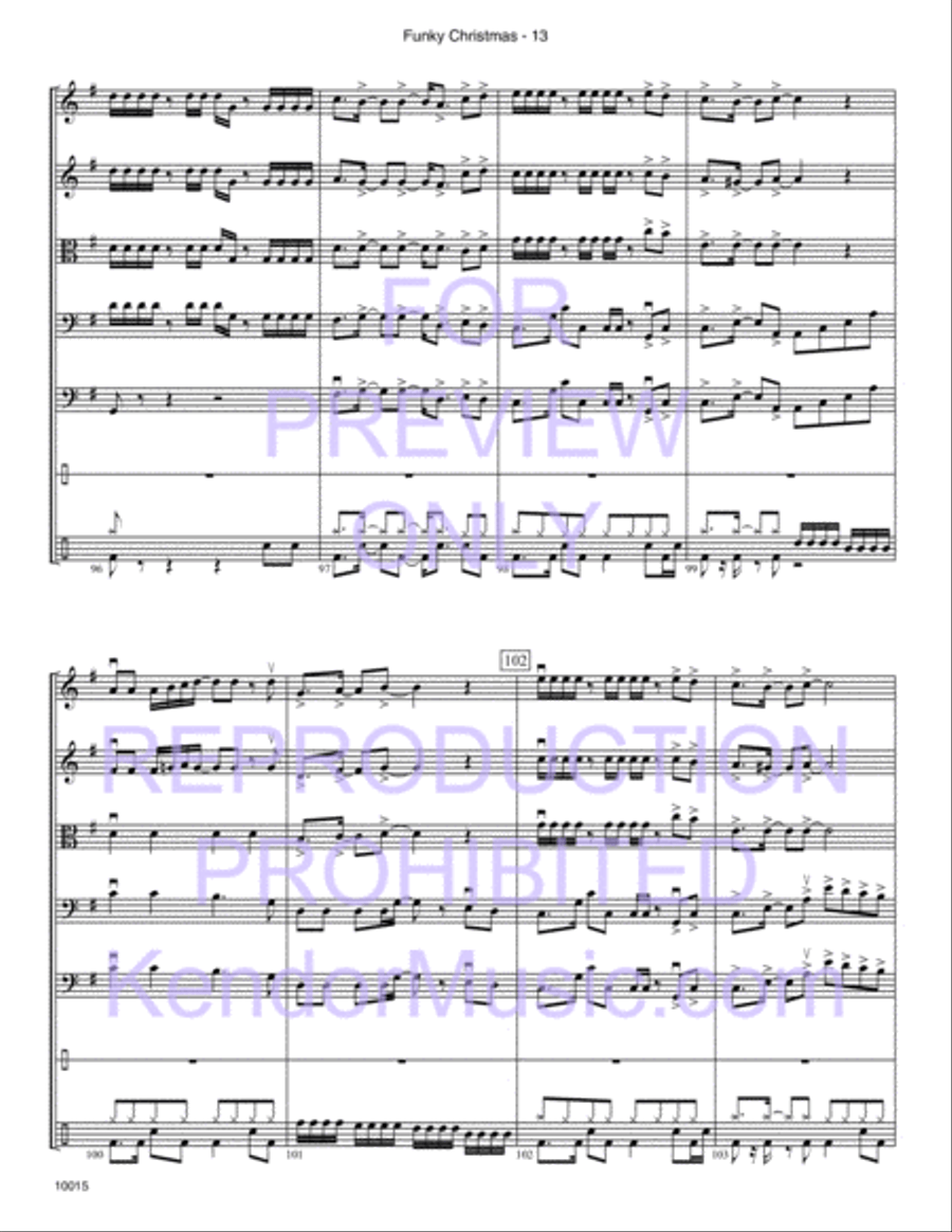 Funky Christmas Funky Christmas String Orchestra scores gallery preview page 15