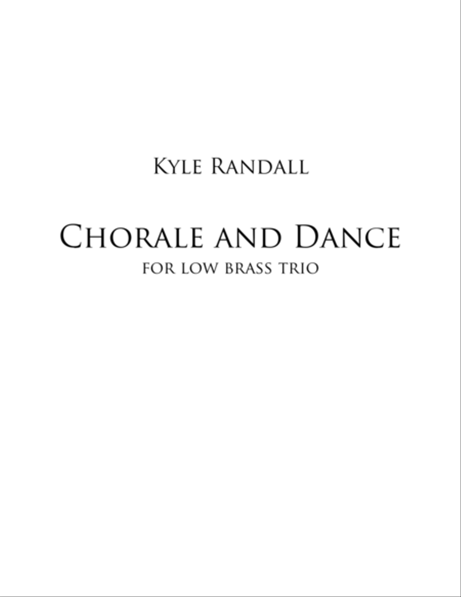 Chorale and Dance for low brass trio Brass Trio scores gallery preview page 1