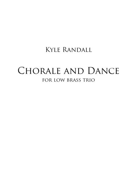 Chorale and Dance for low brass trio image number null