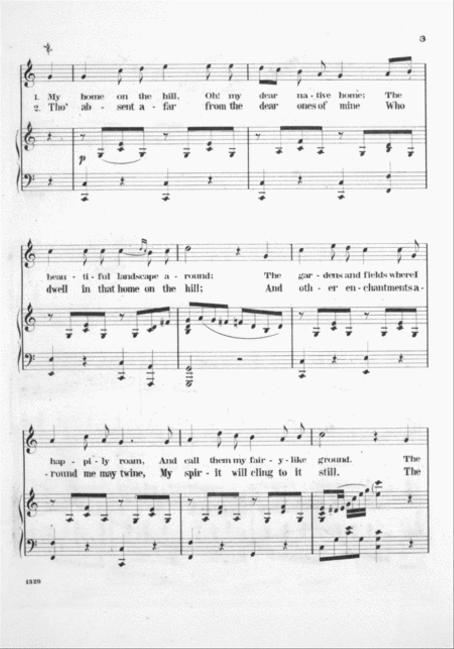 My Home on the Hill. Song and Chorus Choir scores gallery preview page 3