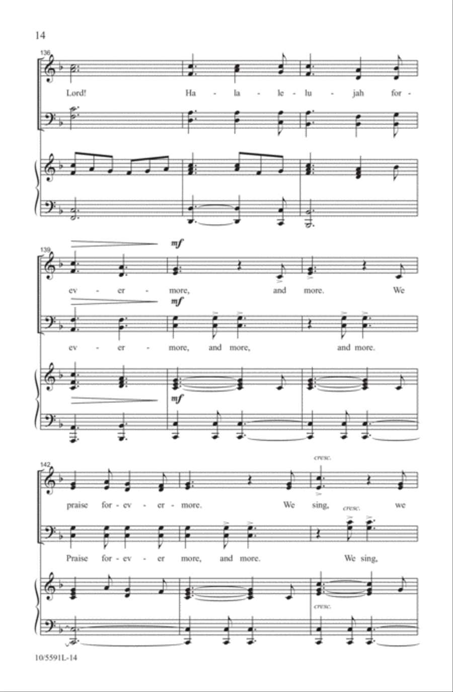 Ha-la-lelujah (Raise Your Song) 4-Part scores gallery preview page 14