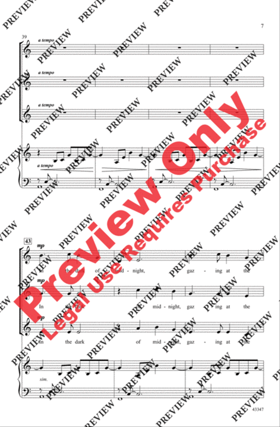In the Dark of Midnight In the Dark of Midnight Women's Choir scores gallery preview page 7
