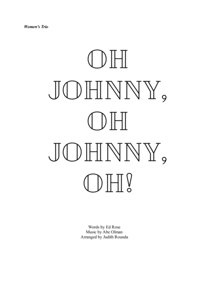 Oh Johnny, Oh Johnny, Oh!