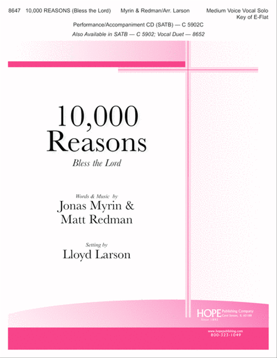 10,000 Reasons (Bless the Lord) Medium Voice scores gallery preview page 1