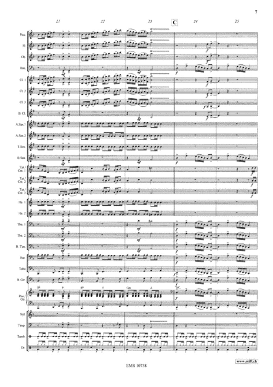 La Soupe Aux Choux Concert Band scores gallery preview page 8