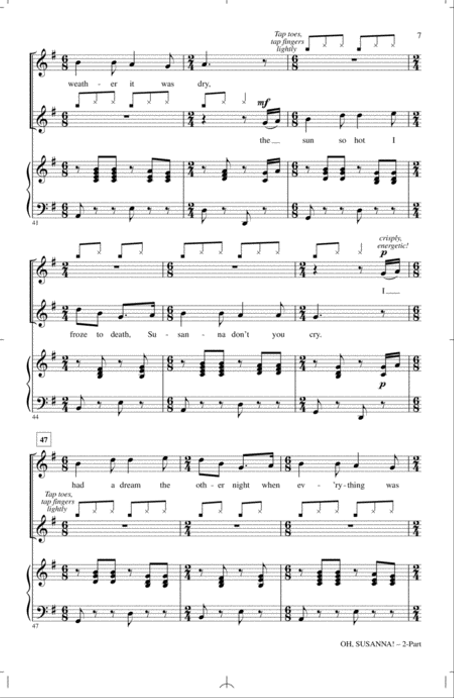 Oh! Susanna 2-Part scores gallery preview page 5