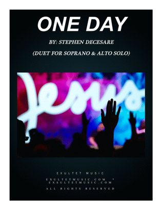 Book cover for One Day (Duet for Soprano & Alto Solo)