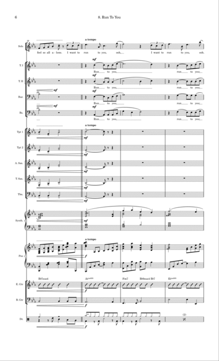 Run To You Large Ensemble scores gallery preview page 6