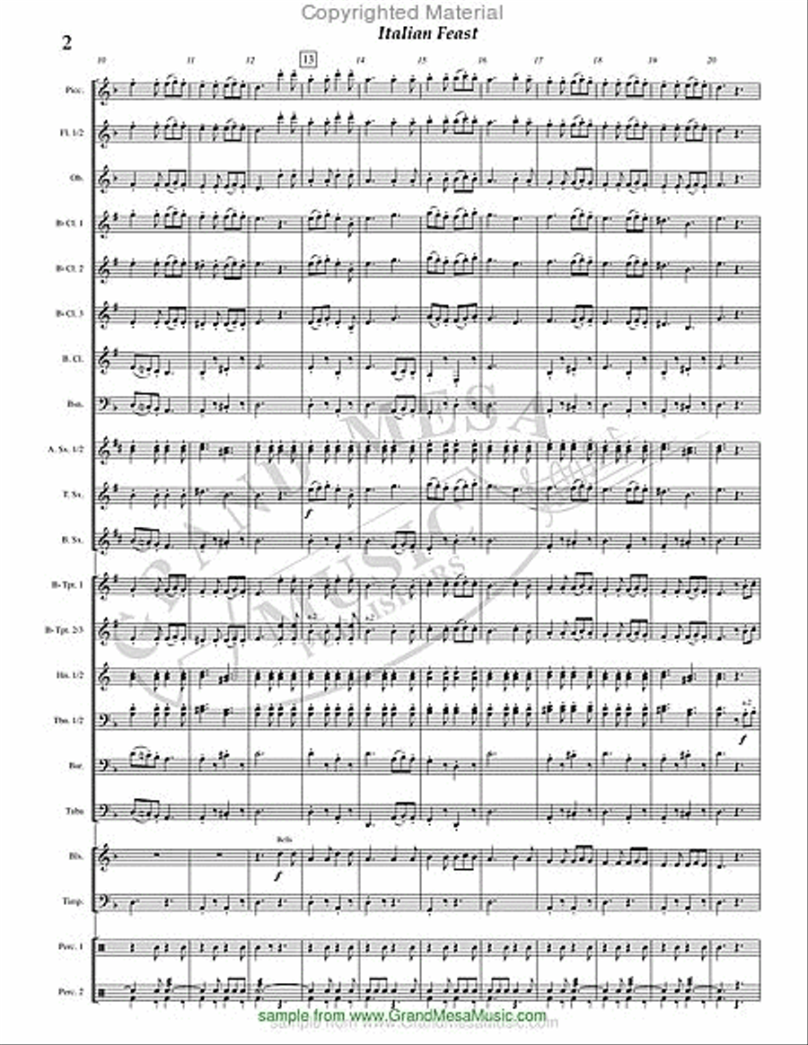 Italian Feast Concert Band scores gallery preview page 3