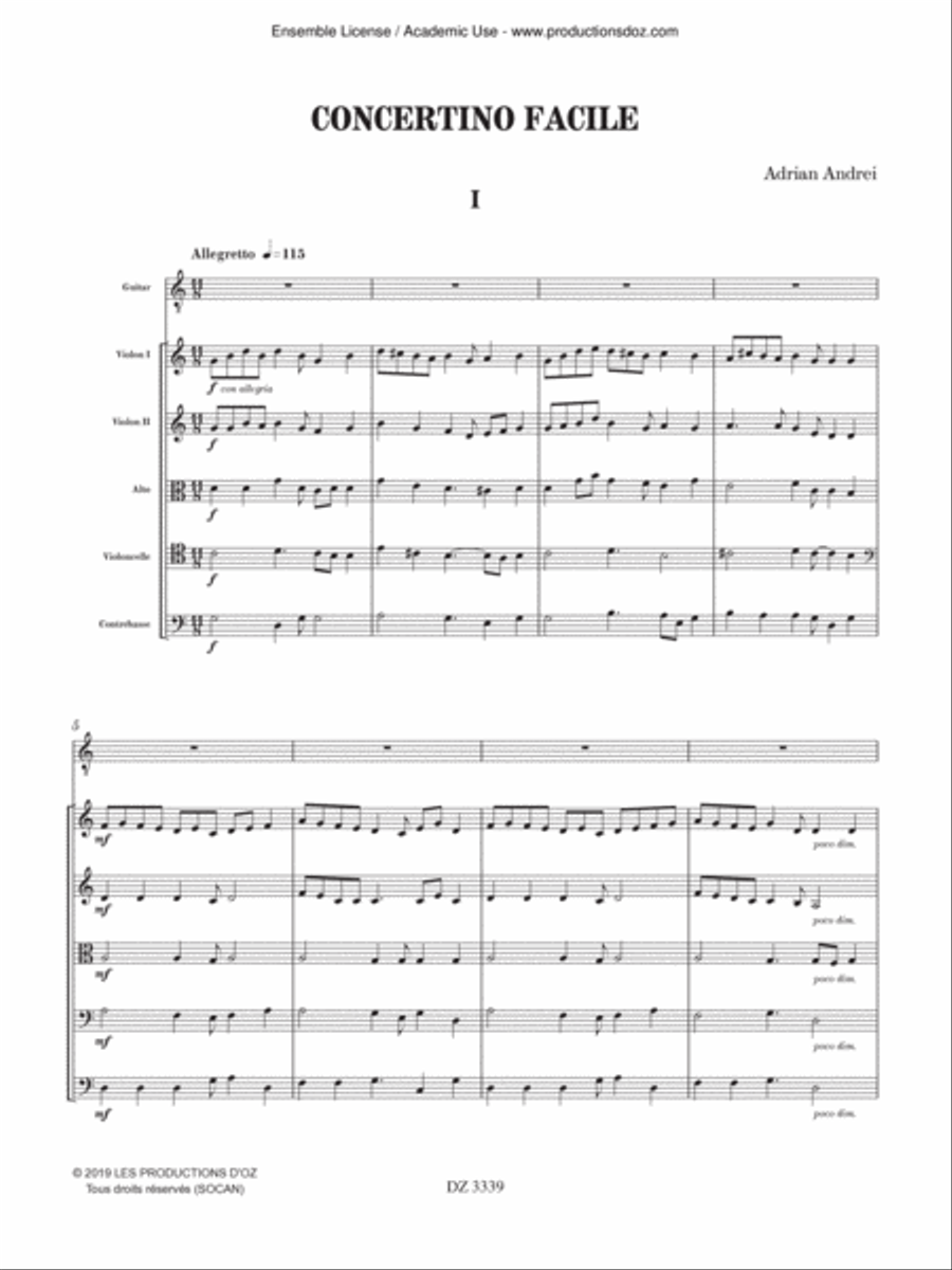 Concertino facile Concertino facile Score scores gallery preview page 3